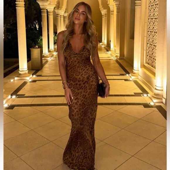 ZARA ANIMAL PRINT TULLE DRESS - Picture 5 of 10